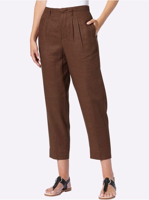 Pantalon 7/8 55% Lin - Taille Standard - Helline - Kiabi Pantalon 7/8 55% Lin - Taille Standard - Helline - Kiabi