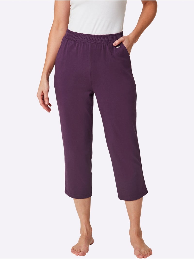 Pantalon 7/8 à ceinture douce avec poches et jambes droites - Taille standard - Witt Nude - Kiabi