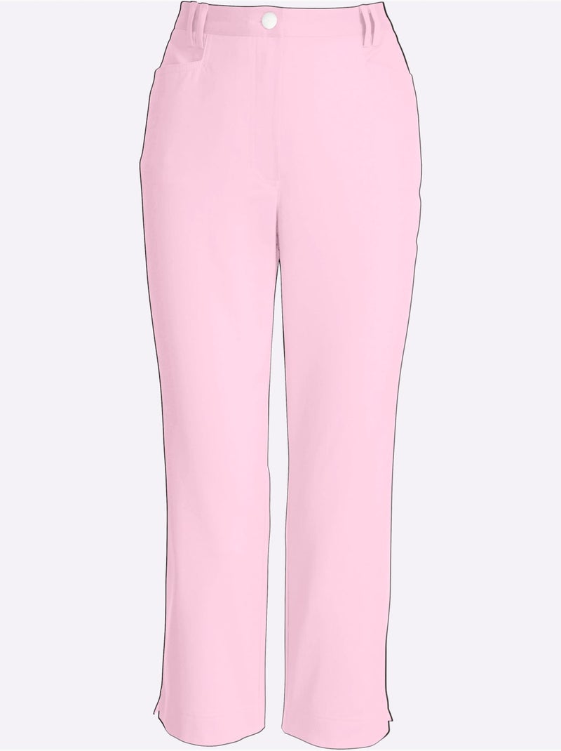 Pantalon 7/8 à ceinture élastique et poches pratiques - taille standard - witt Rose - Kiabi