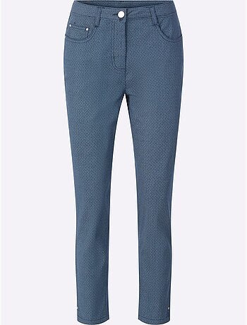 Pantalon 7/8 à imprimé sport avec coupe 5 poches - Taille courte - Witt