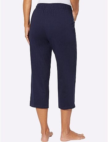 Pantalon 7/8 avec ceinture élastique et poches arrondies - Taille standard - Moda Vilona