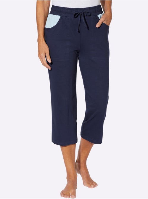 Pantalon 7/8 avec ceinture élastique et poches arrondies - Taille standard - Moda Vilona - Kiabi
