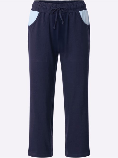 Pantalon 7/8 avec ceinture élastique et poches arrondies - Taille standard - Moda Vilona - Kiabi