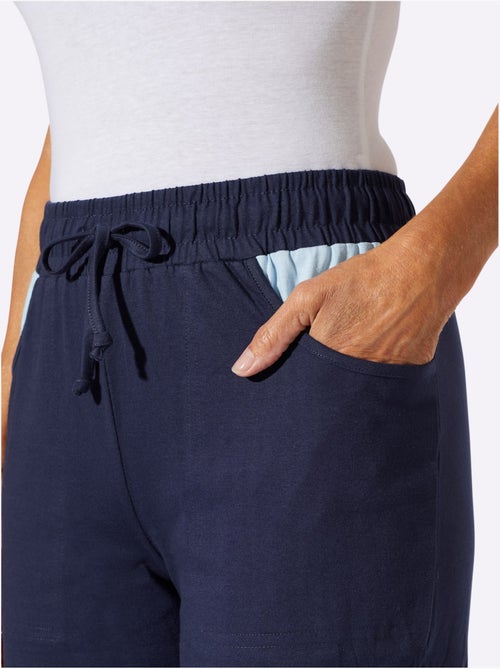 Pantalon 7/8 avec ceinture élastique et poches arrondies - Taille standard - Moda Vilona - Kiabi