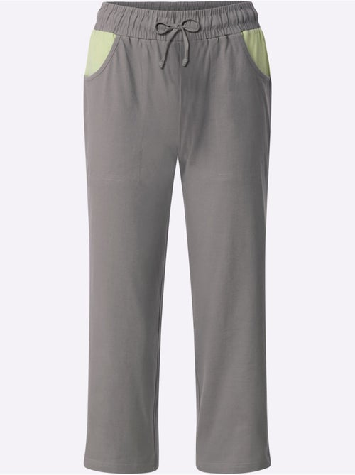 Pantalon 7/8 avec ceinture élastique et poches arrondies - Taille standard - Moda Vilona - Kiabi Pantalon 7/8 avec ceinture élastique et poches arrondies - Taille standard - Moda Vilona - Kiabi