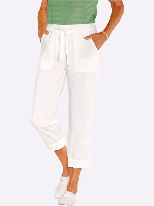 Pantalon 7/8 avec ceinture élastique et poches plaquées - Taille standard - Witt - Kiabi