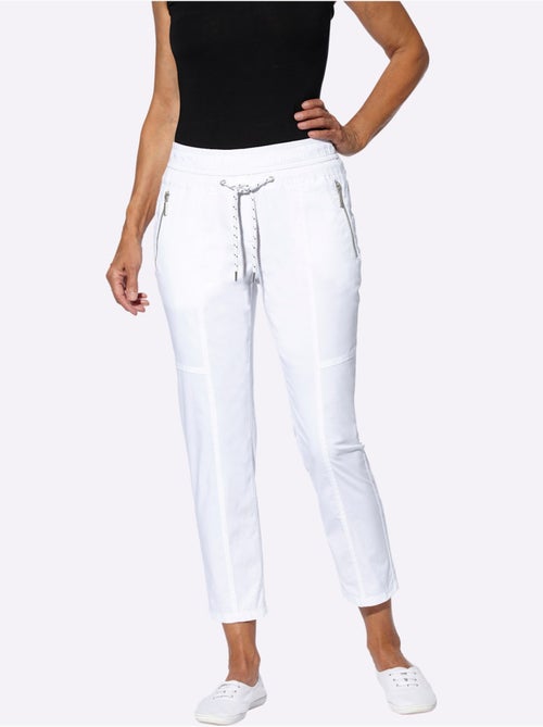 Pantalon 7/8 avec ceinture élastique et poches pratiques - Taille standard - Witt - Kiabi Pantalon 7/8 avec ceinture élastique et poches pratiques - Taille standard - Witt - Kiabi