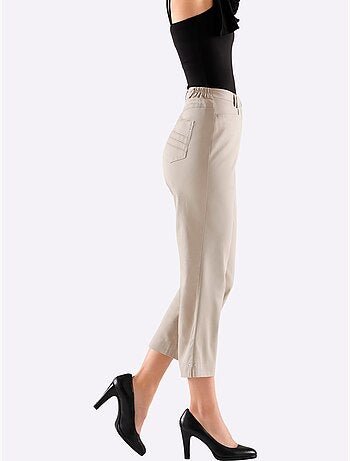 Pantalon 7/8 avec ceinture élastique et poches pratiques - Taille courte - Witt