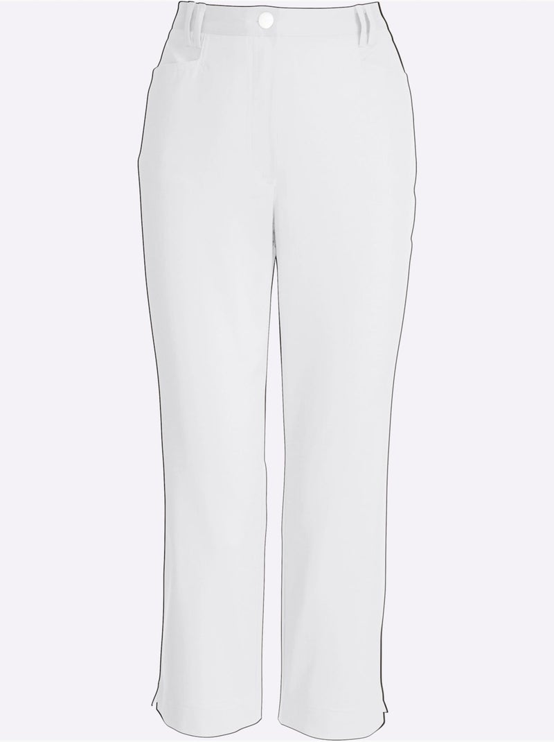 Pantalon 7/8 avec traitement nano imperméable et poches arrière - Taille courte - Witt Blanc - Kiabi