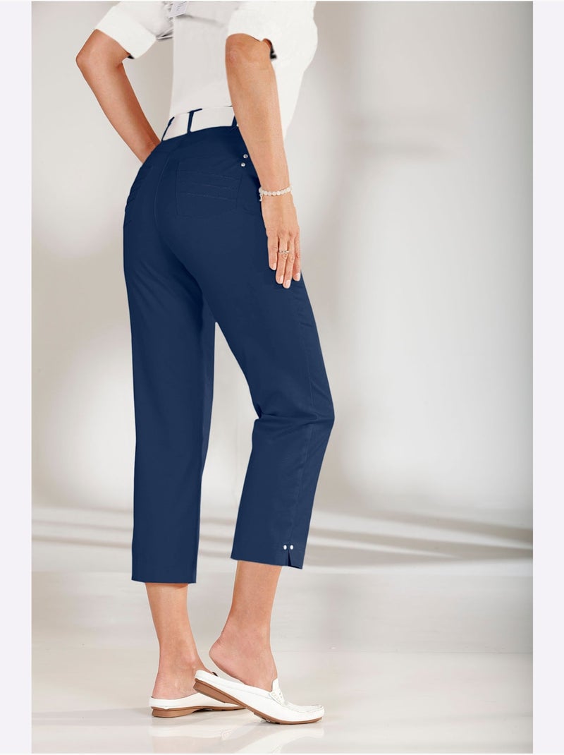 Pantalon 7/8 avec traitement nano imperméable et poches avant - Taille courte - Witt Bleu marine - Kiabi