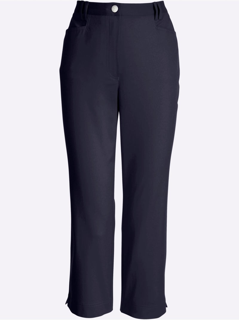 Pantalon 7/8 avec traitement nano imperméable et poches avant - Taille courte - Witt Bleu marine - Kiabi