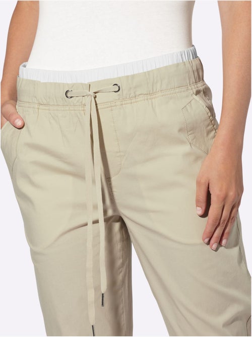 Pantalon 7/8 Ceinture Contrastante - Taille Standard - Helline - Kiabi