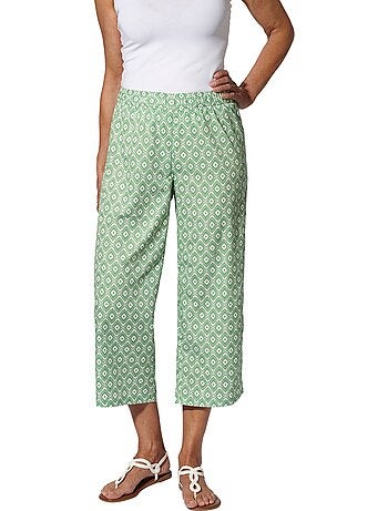 Pantalon 7/8 Ceinture élastique Confortable - Taille Standard - Moda Vilona