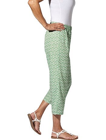 Pantalon 7/8 Ceinture élastique Confortable - Taille Standard - Moda Vilona