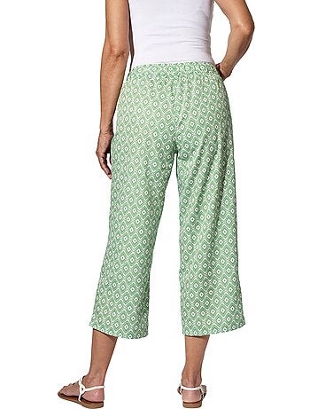 Pantalon 7/8 Ceinture élastique Confortable - Taille Standard - Moda Vilona