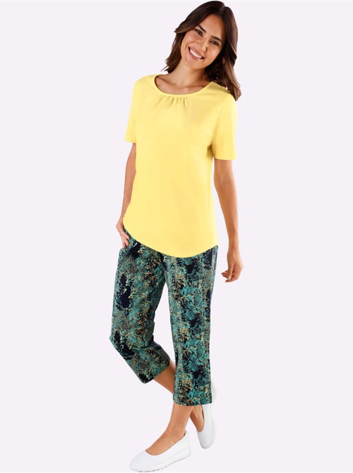 Pantalon 7/8 Ceinture élastique Confortable - Taille Standard - Moda Vilona - Kiabi