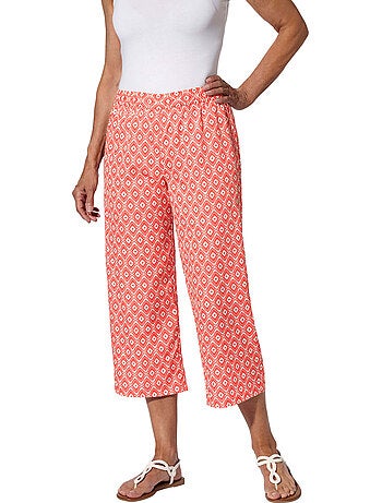 Pantalon 7/8 Ceinture élastique Confortable - Taille Standard - Moda Vilona