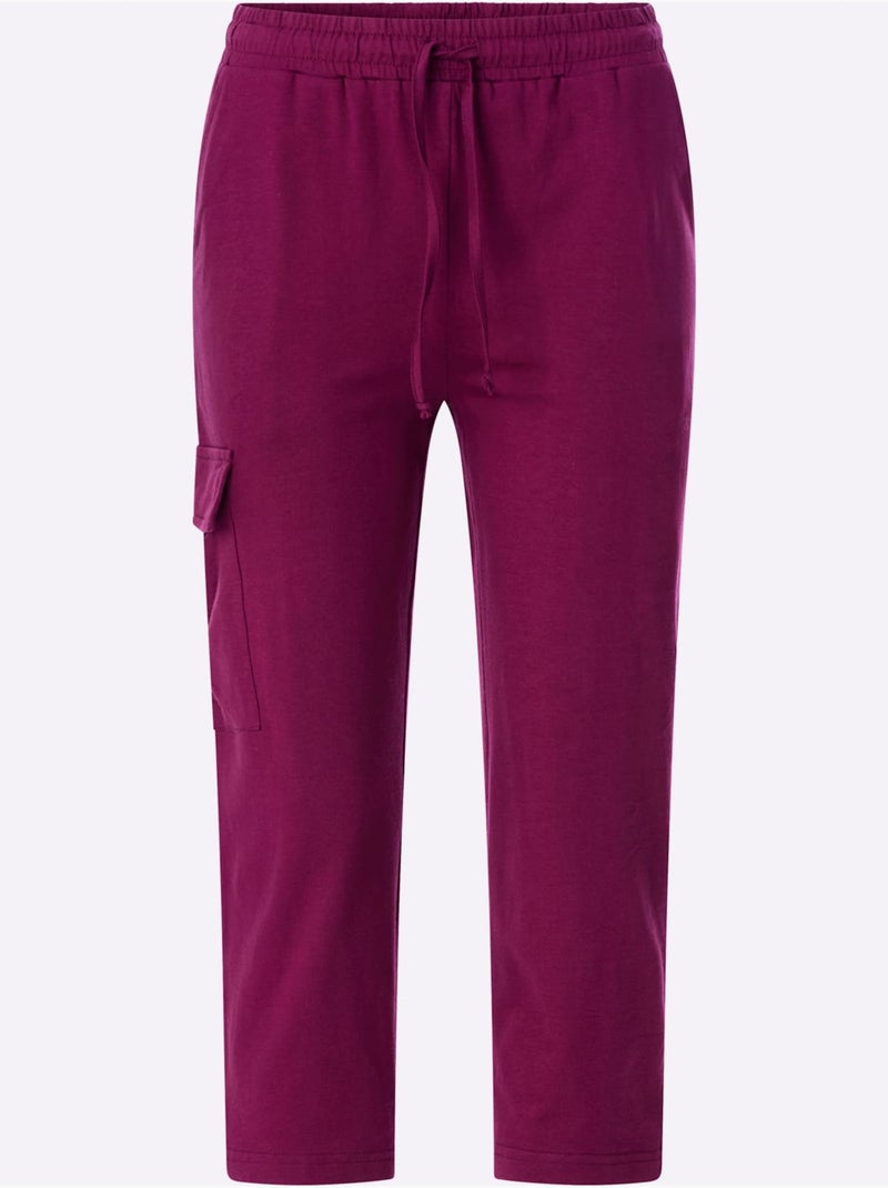 Pantalon 7/8 Ceinture élastique Confortable - Taille Standard - Moda Vilona Mauve - Kiabi