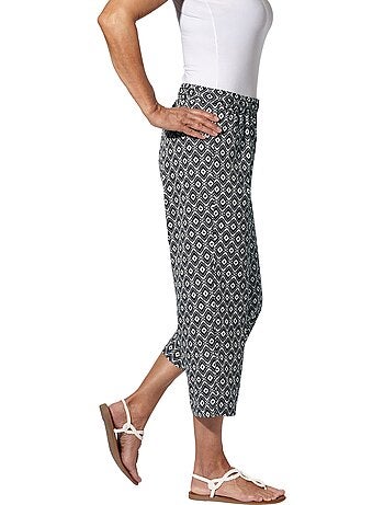 Pantalon 7/8 Ceinture élastique Confortable - Taille Standard - Moda Vilona