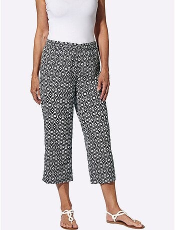 Pantalon 7/8 Ceinture élastique Confortable - Taille Standard - Moda Vilona