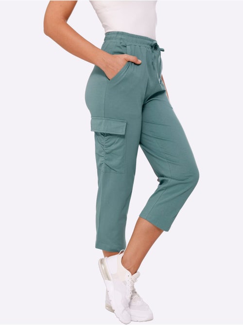 Pantalon 7/8 Ceinture élastique Confortable - Taille Standard - Moda Vilona - Kiabi Pantalon 7/8 Ceinture élastique Confortable - Taille Standard - Moda Vilona - Kiabi