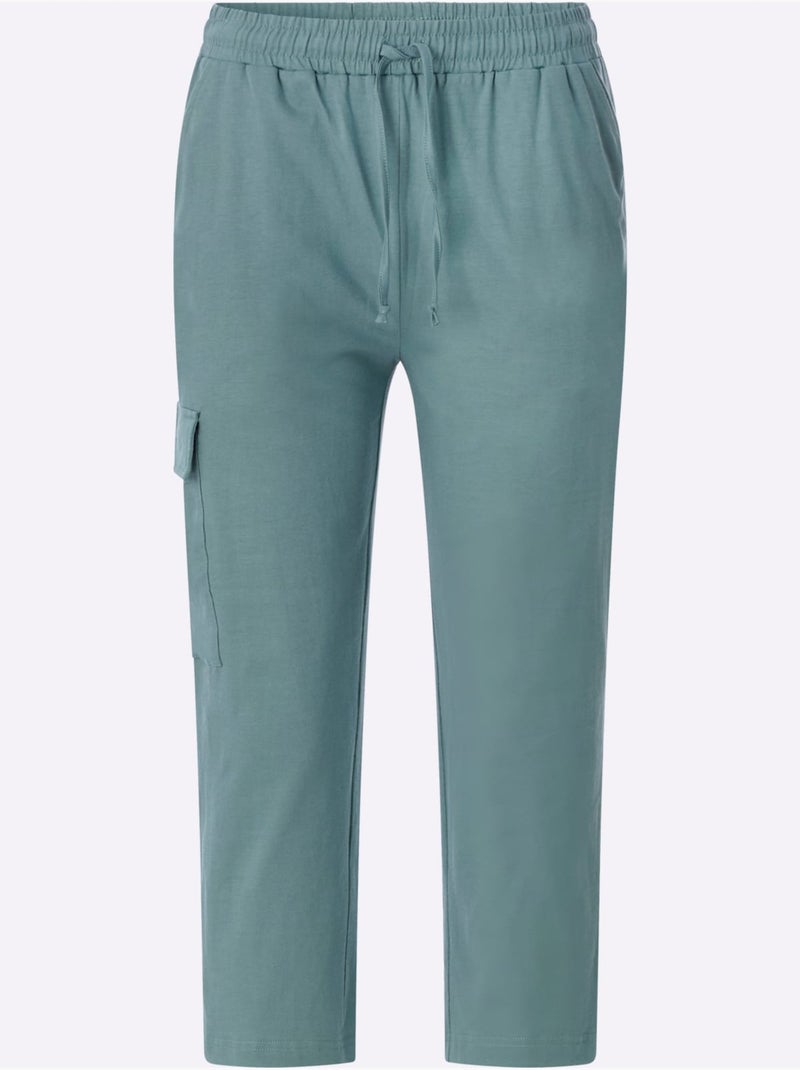 Pantalon 7/8 Ceinture élastique Confortable - Taille Standard - Moda Vilona Vert jade - Kiabi