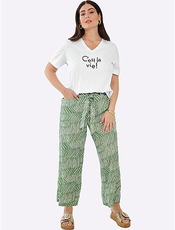 Pantalon 7/8 Ceinture élastique Confortable - Taille Standard - Sheego