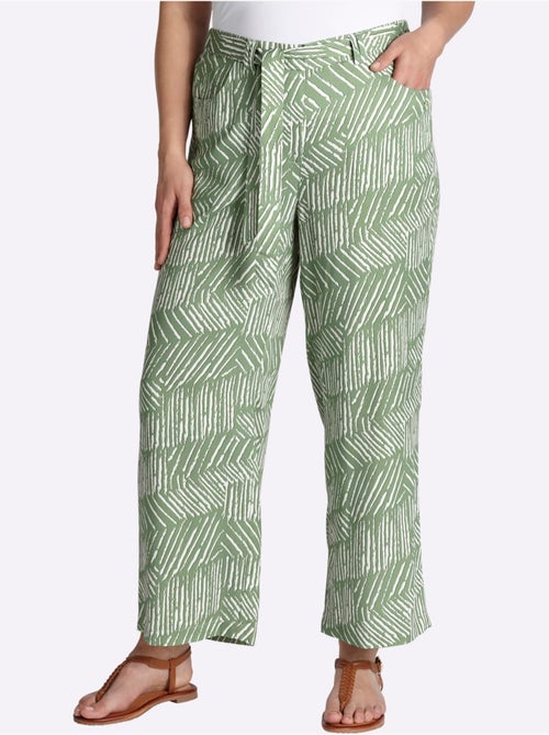 Pantalon 7/8 Ceinture élastique Confortable - Taille Standard - Sheego - Kiabi Pantalon 7/8 Ceinture élastique Confortable - Taille Standard - Sheego - Kiabi