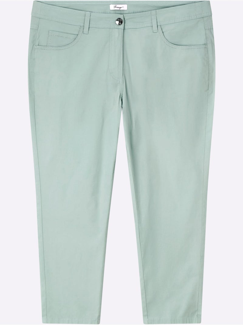Pantalon 7/8 Coupe Confortable - Taille Standard - Sheego Vert - Kiabi