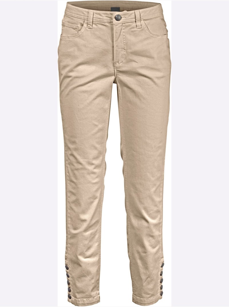 Pantalon 7/8 Coupe Skinny - Taille Standard - Helline Sable - Kiabi