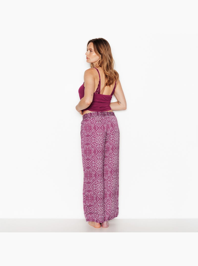Pantalon 7/8 girly - rougegorge lingerie Rose/Multicolore - Kiabi