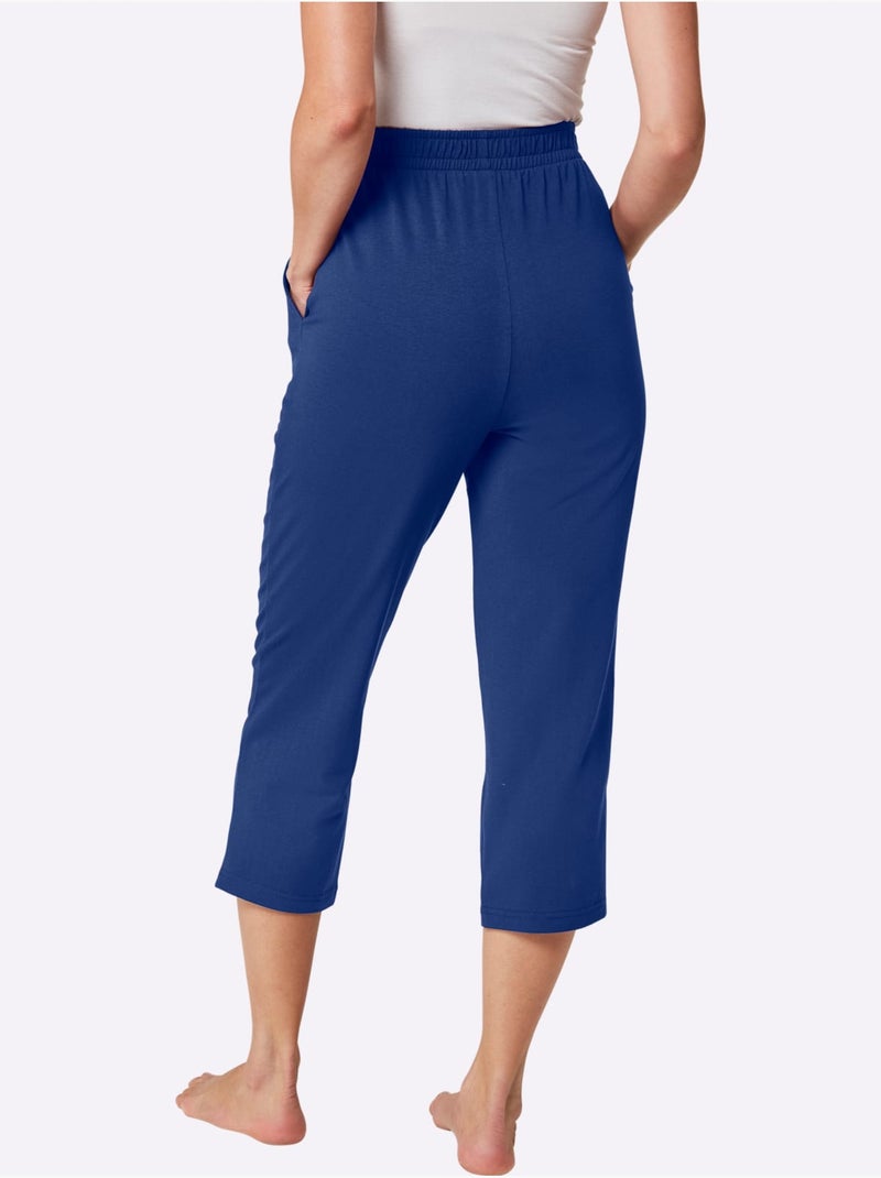 Pantalon 7/8 Jersey Fin - Taille Standard - Witt Bleu roi - Kiabi