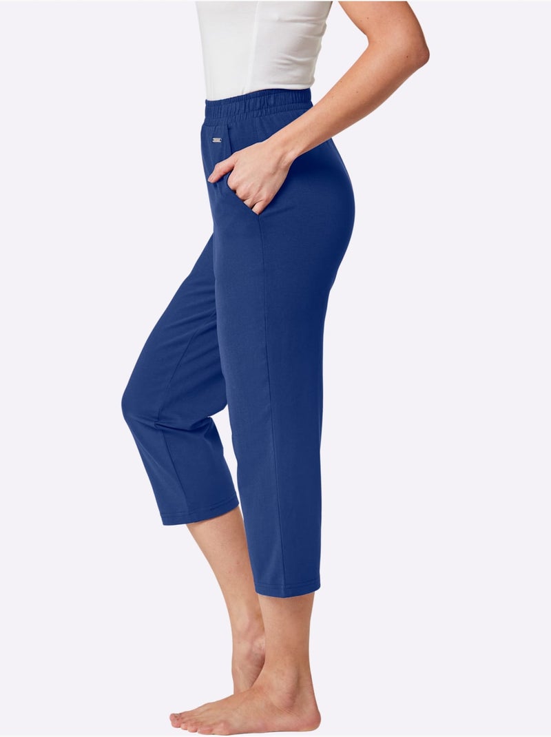 Pantalon 7/8 Jersey Fin - Taille Standard - Witt Bleu roi - Kiabi