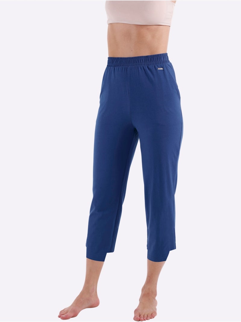 Pantalon 7/8 Jersey Fin - Taille Standard - Witt Bleu roi - Kiabi