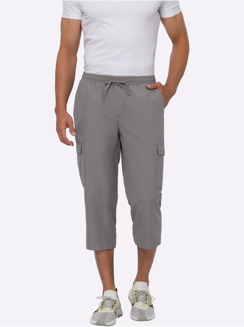 Pantalon 7/8 Matière Facile à Entretenir - Taille Standard - Moda Vilona Gris - Kiabi