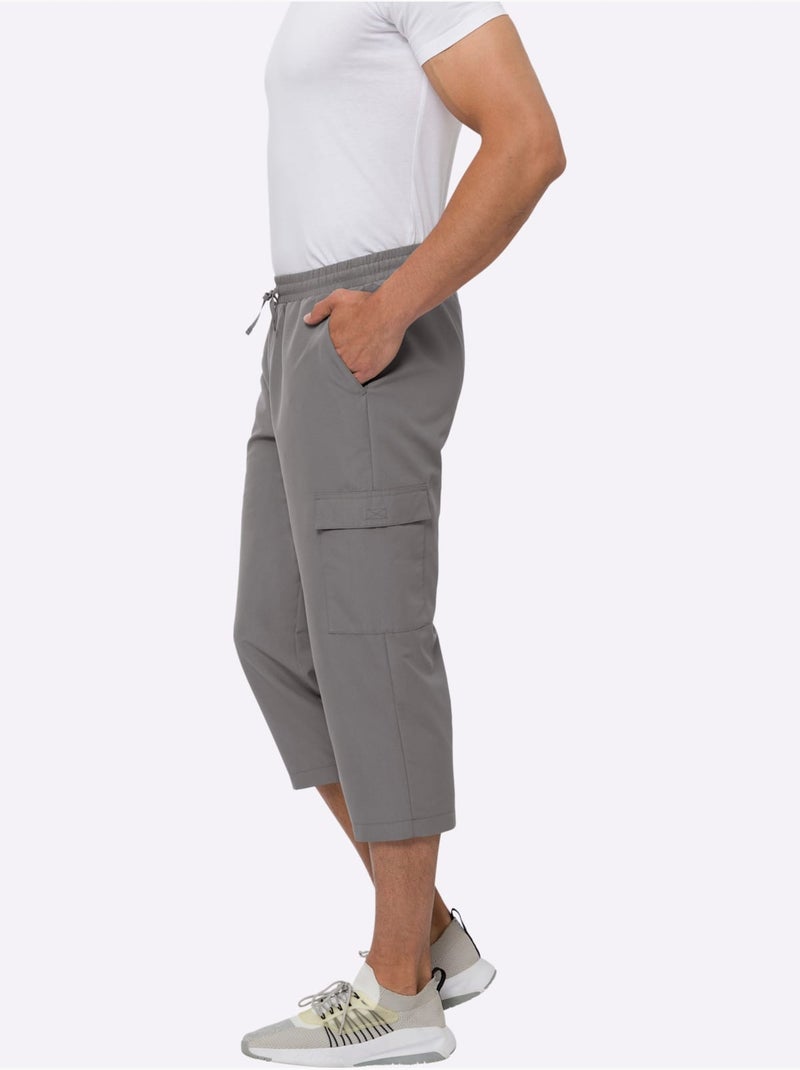 Pantalon 7/8 Matière Facile à Entretenir - Taille Standard - Moda Vilona Gris - Kiabi