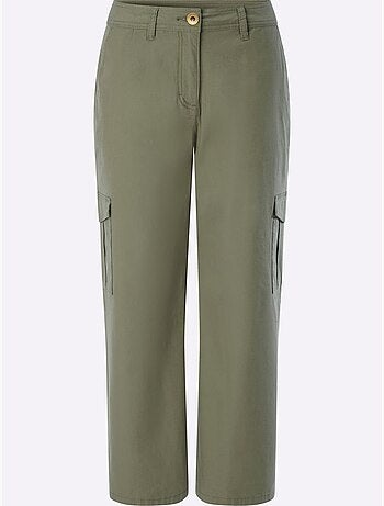 Pantalon 7/8 Poches Cargo Plaquées - Taille Standard - Helline