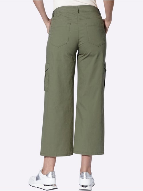 Pantalon 7/8 Poches Cargo Plaquées - Taille Standard - Helline - Kiabi Pantalon 7/8 Poches Cargo Plaquées - Taille Standard - Helline - Kiabi