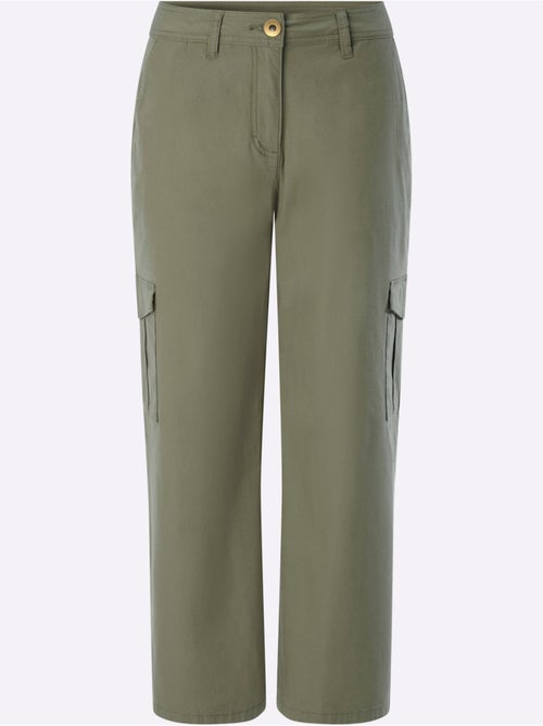 Pantalon 7/8 Poches Cargo Plaquées - Taille Standard - Helline - Kiabi Pantalon 7/8 Poches Cargo Plaquées - Taille Standard - Helline - Kiabi