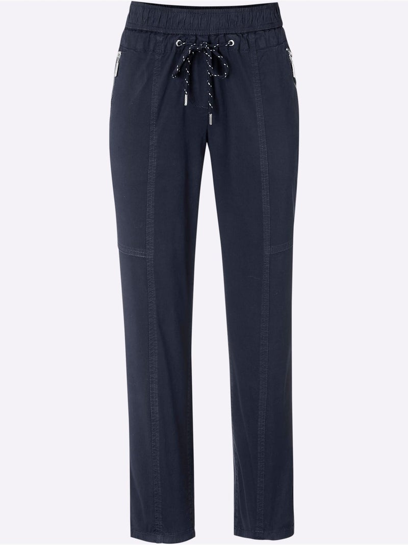 Pantalon 7/8 Qualité Coton - Taille Standard - Witt Bleu marine - Kiabi