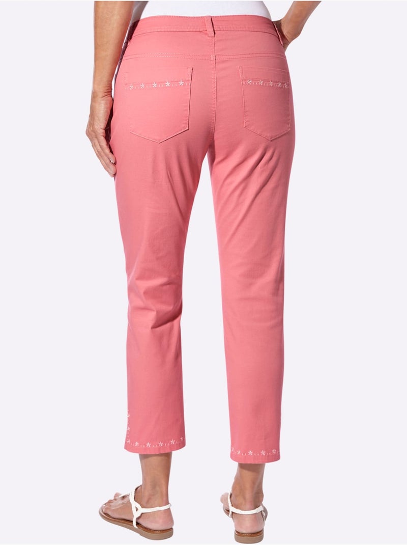 Pantalon 7/8 Qualité Coton - Taille Standard - Witt Rose - Kiabi