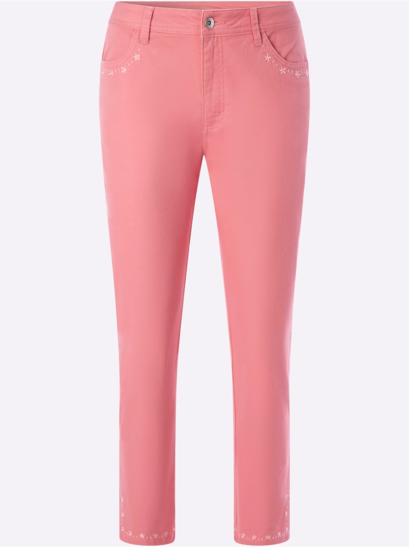 Pantalon 7/8 Qualité Coton - Taille Standard - Witt Rose - Kiabi