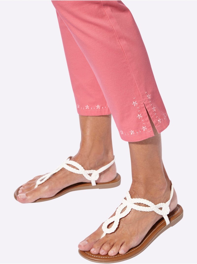 Pantalon 7/8 Qualité Coton - Taille Standard - Witt Rose - Kiabi