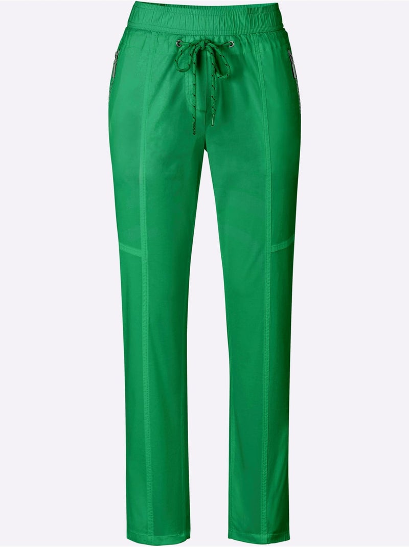 Pantalon 7/8 Qualité Coton - Taille Standard - Witt Vert - Kiabi