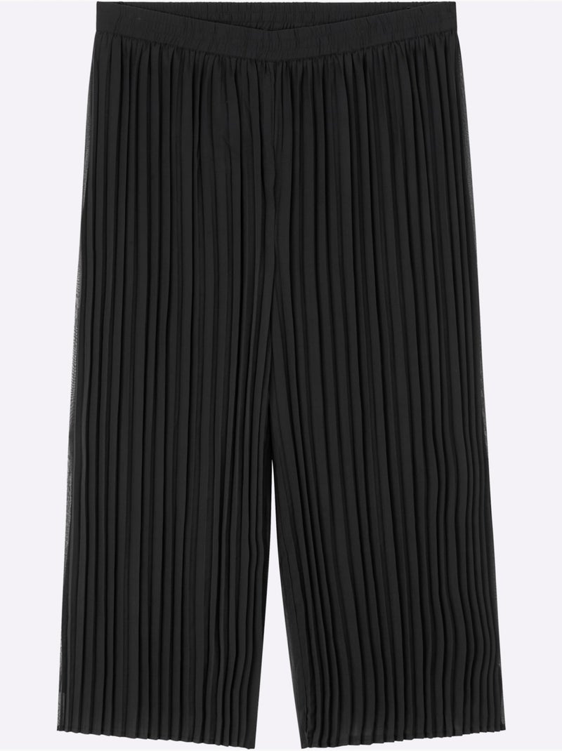 Pantalon 7/8 Qualité Plissée Tendance - Taille Standard - Sheego Noir - Kiabi