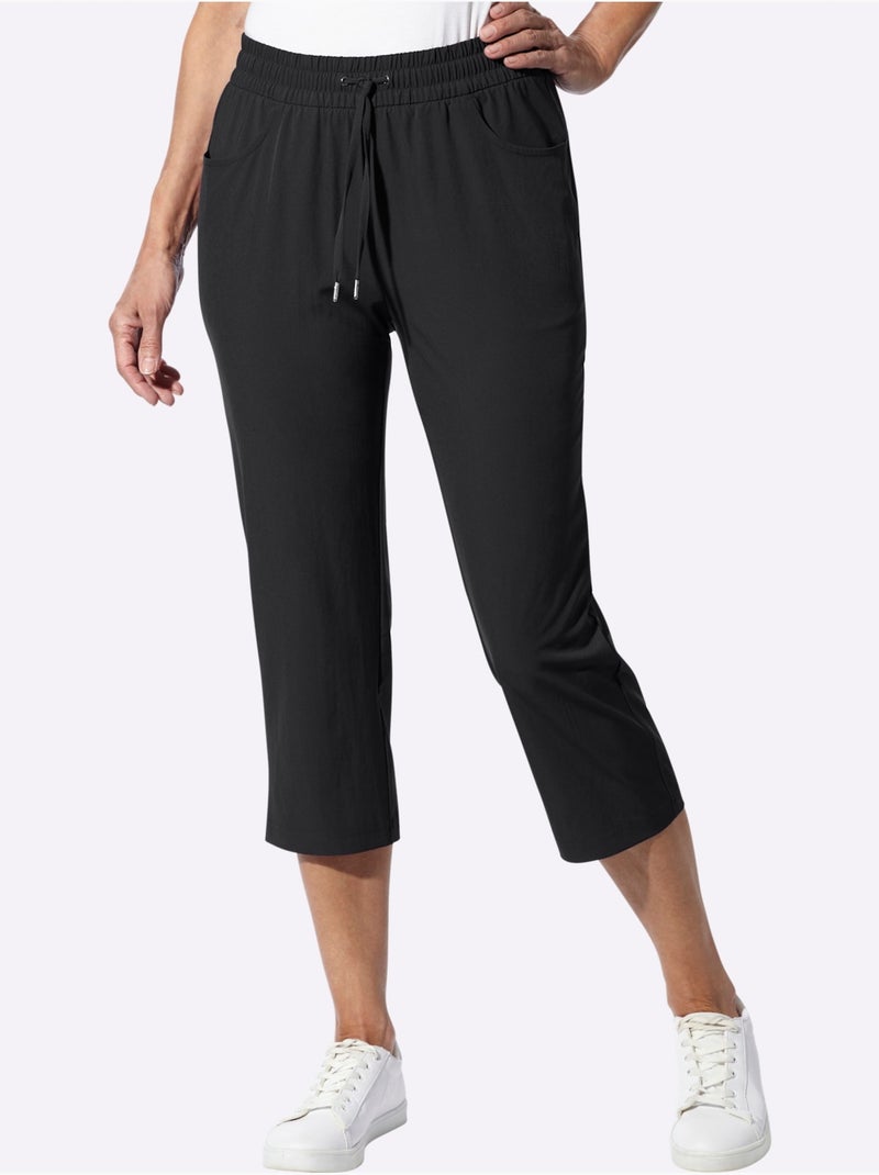 Pantalon 7/8 Qualité Respirante - Taille Standard - Moda Vilona Noir - Kiabi