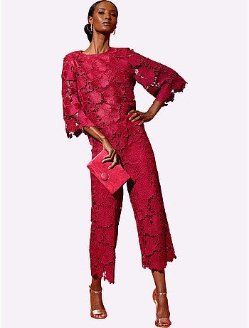 Pantalon 7/8 Superbe Dentelle - Taille Courte - Helline