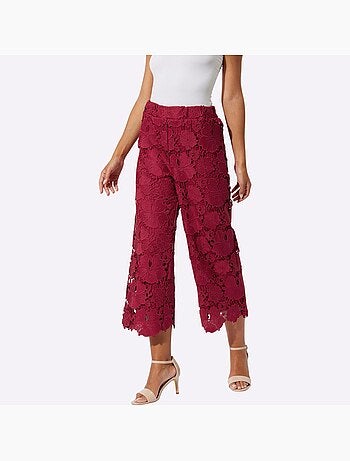 Pantalon 7/8 Superbe Dentelle - Taille Courte - Helline