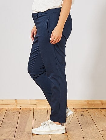 Pantalon 7/8e en satin de coton - Kiabi