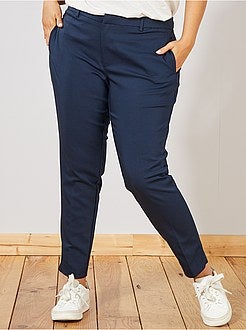 Pantalon 7/8e en satin de coton - Kiabi